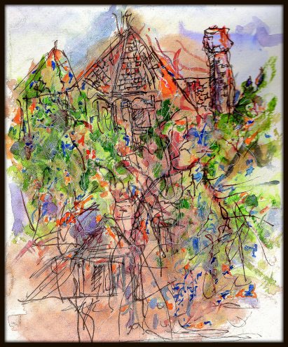 #512 street sketching water color