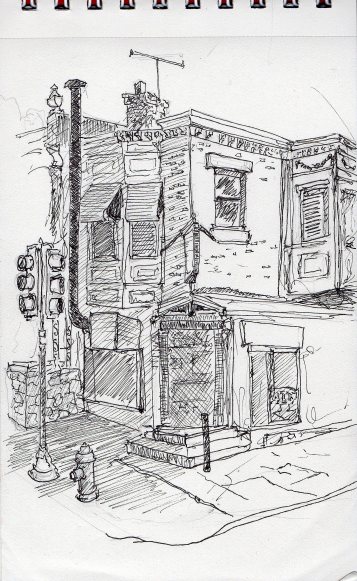 Street sketch 54th & pine June 1 2016