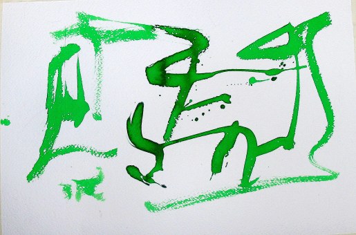 #952 Green graffiti