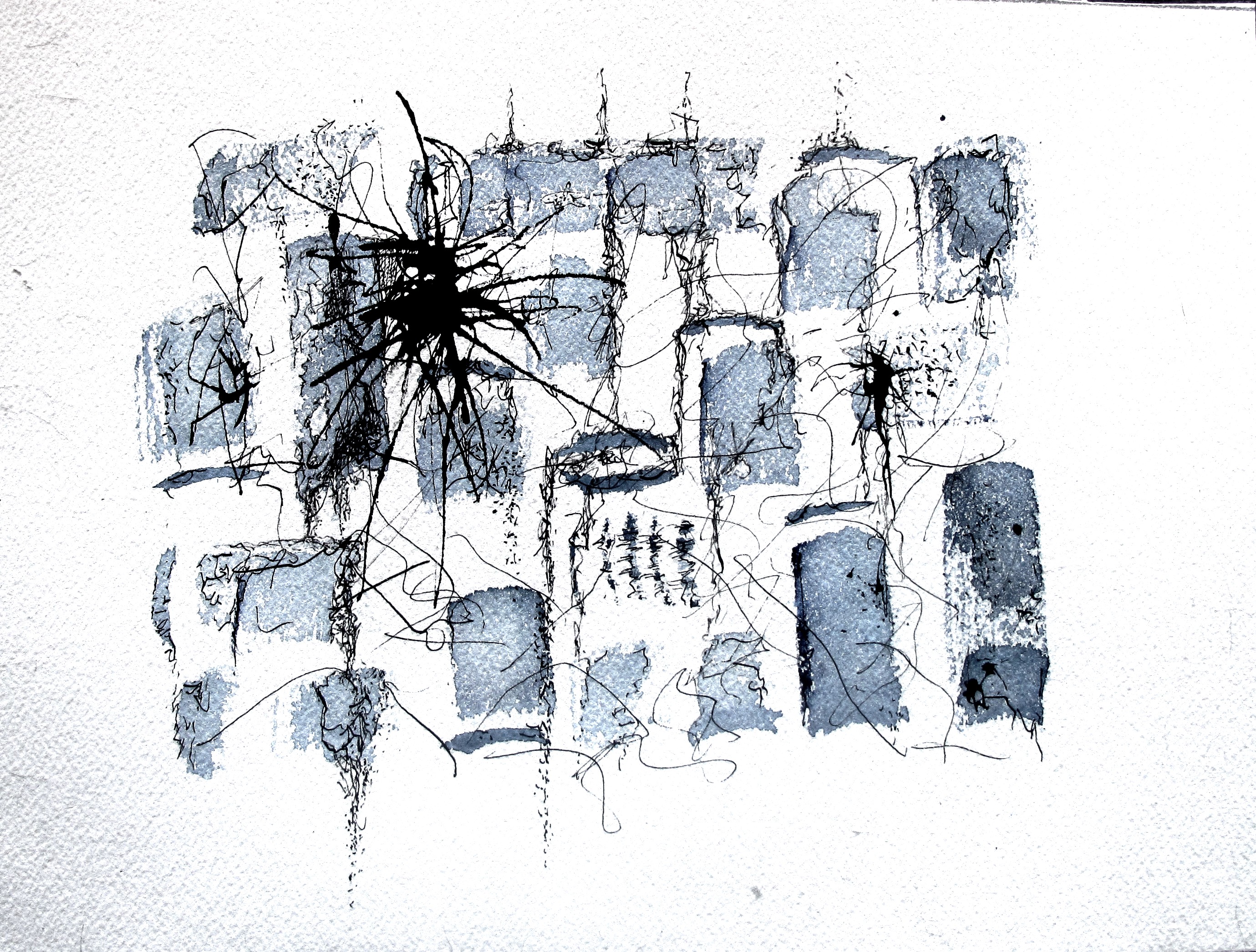 #1138 Scribble with blue